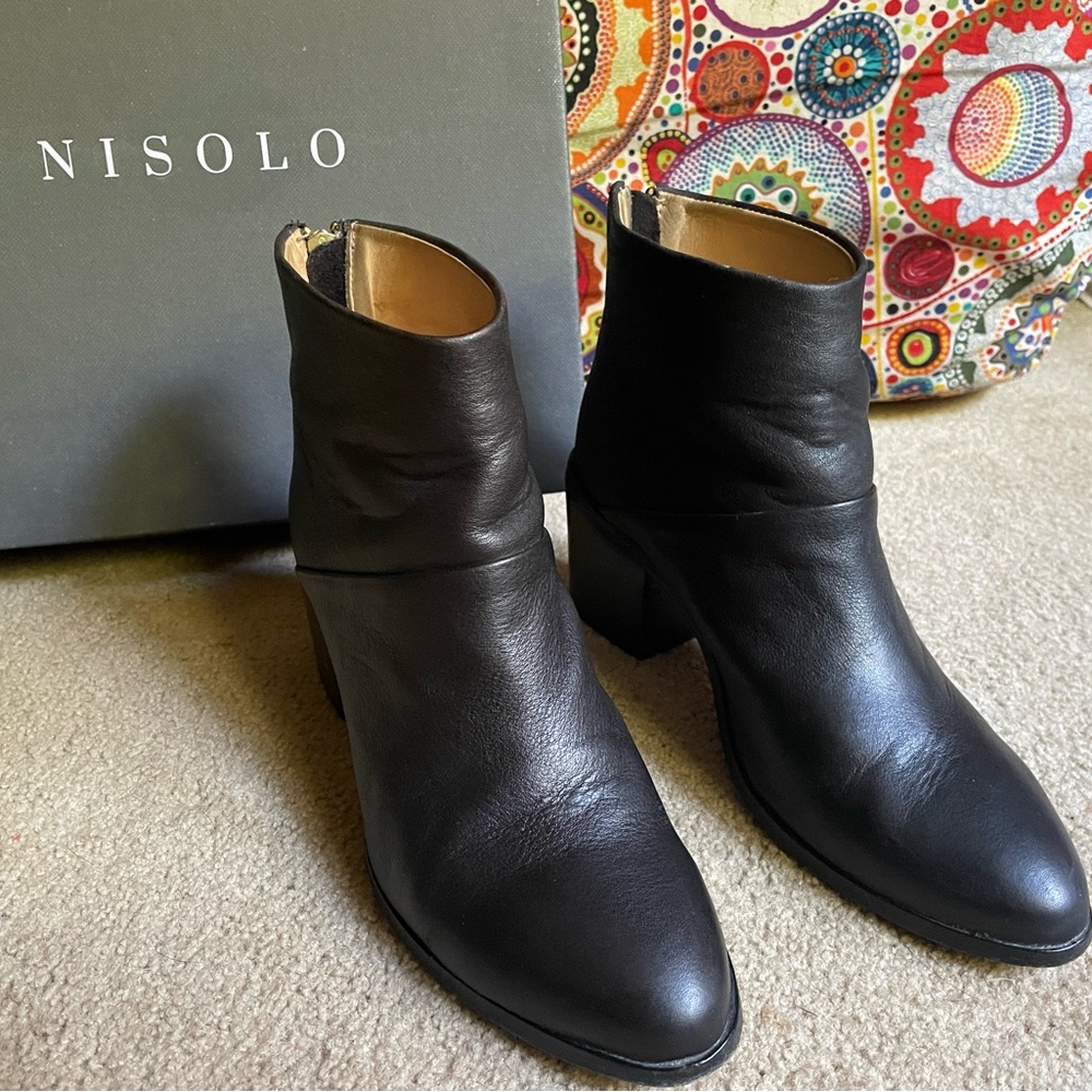 Nisolo Dari Black Leather Boots US 8.5